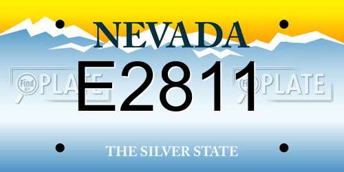 E2811 Nevada License Plate