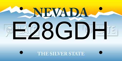 E28GDH Nevada License Plate