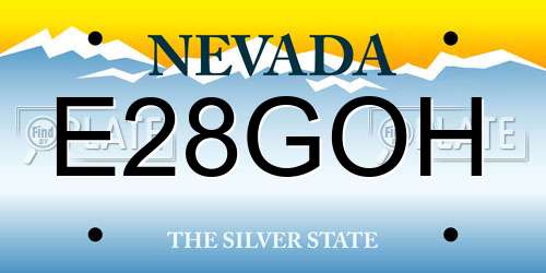 E28GOH Nevada License Plate