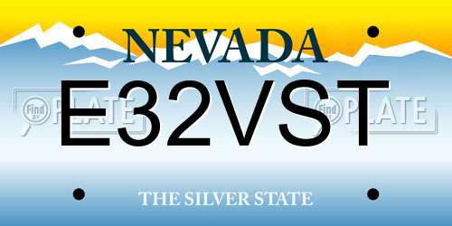E32VST Nevada License Plate