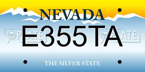 E355TA Nevada License Plate