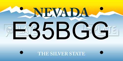 E35BGG Nevada License Plate