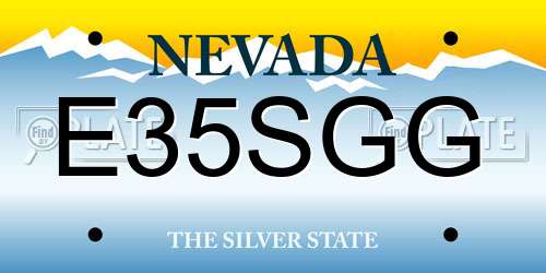 E35SGG Nevada License Plate