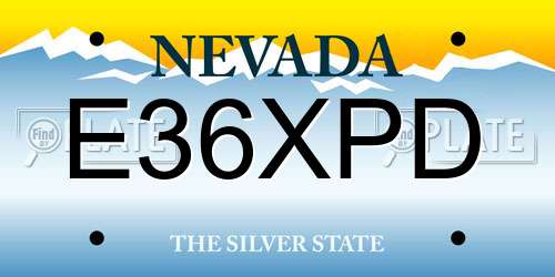 E36XPD Nevada License Plate
