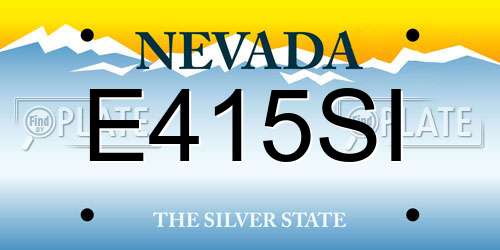 E415SI Nevada License Plate