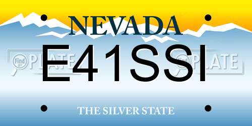 E41SSI Nevada License Plate