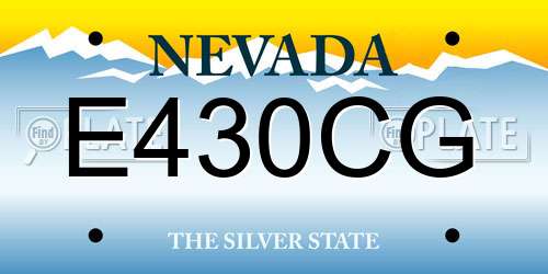 E430CG Nevada License Plate