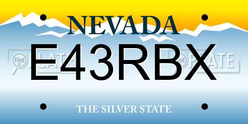 E43RBX Nevada License Plate