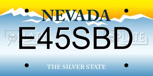 E45SBD Nevada License Plate