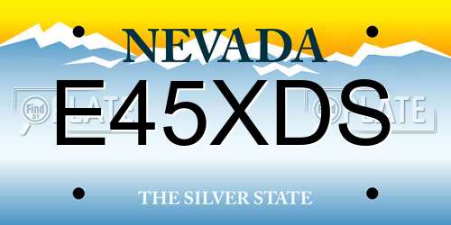 E45XDS Nevada License Plate