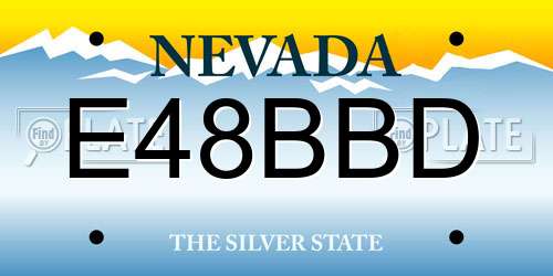 E48BBD Nevada License Plate
