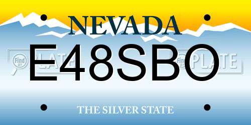 E48SBO Nevada License Plate