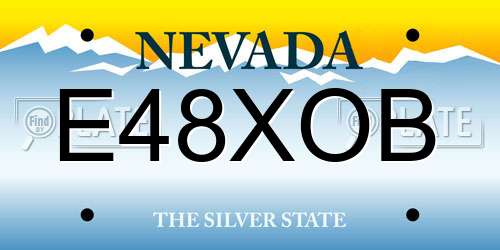 E48XOB Nevada License Plate