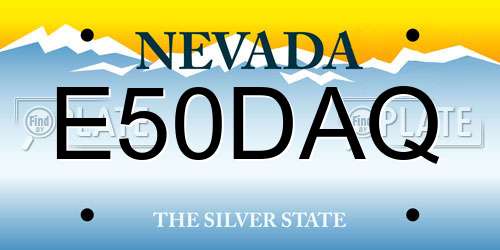 E50DAQ Nevada License Plate