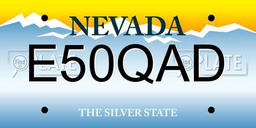E50QAD Nevada License Plate