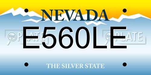E560LE Nevada License Plate