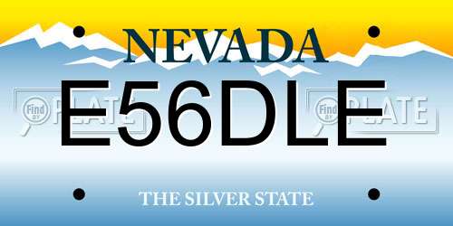 E56DLE Nevada License Plate