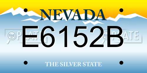 E6152B Nevada License Plate