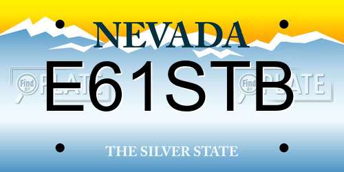 E61STB Nevada License Plate
