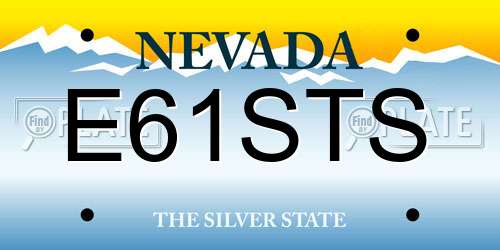 E61STS Nevada License Plate