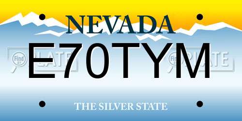 E70TYM Nevada License Plate