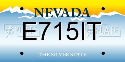 E715IT Nevada License Plate
