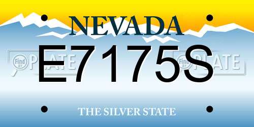 E7175S Nevada License Plate