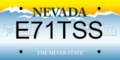 E71TSS Nevada License Plate