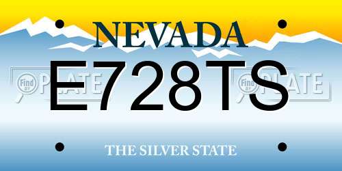 E728TS Nevada License Plate