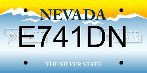 E741DN Nevada License Plate