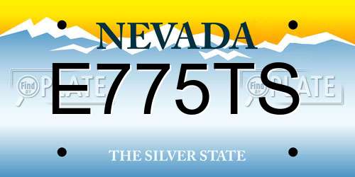 E775TS Nevada License Plate