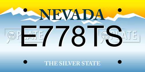 E778TS Nevada License Plate