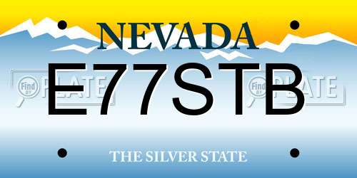 E77STB Nevada License Plate