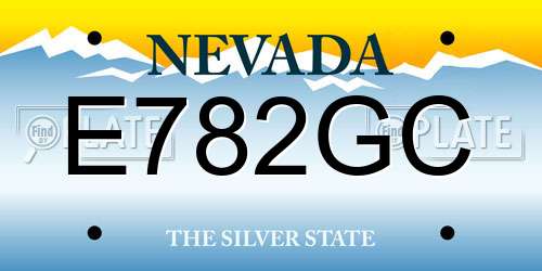 E782GC Nevada License Plate