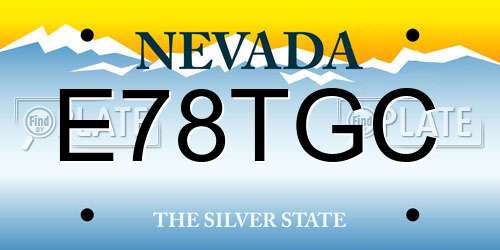 E78TGC Nevada License Plate
