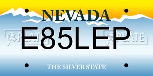 E85LEP Nevada License Plate