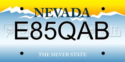 E85QAB Nevada License Plate