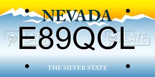 E89QCL Nevada License Plate