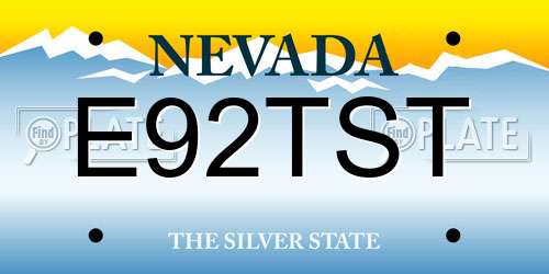 E92TST Nevada License Plate