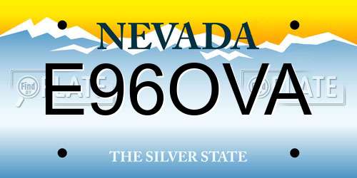 E96OVA Nevada License Plate