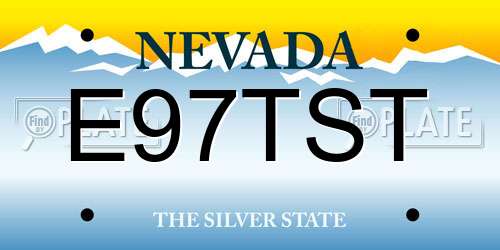 E97TST Nevada License Plate