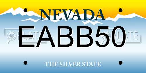 EABB50 Nevada License Plate