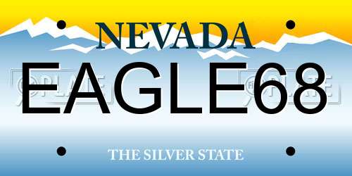 EAGLE68 Nevada License Plate