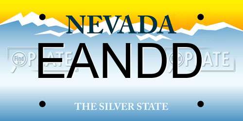 EANDD Nevada License Plate