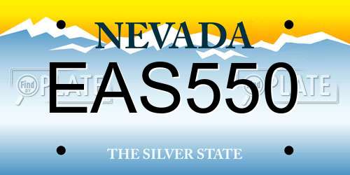 EAS550 Nevada License Plate