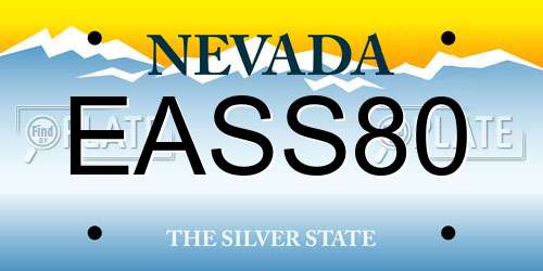 EASS80 Nevada License Plate