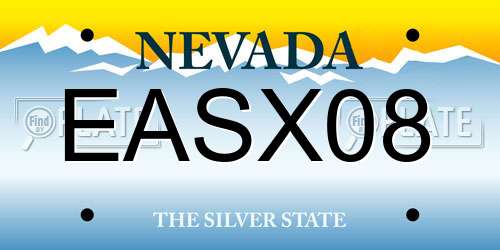 EASX08 Nevada License Plate