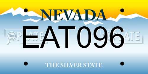 EAT096 Nevada License Plate