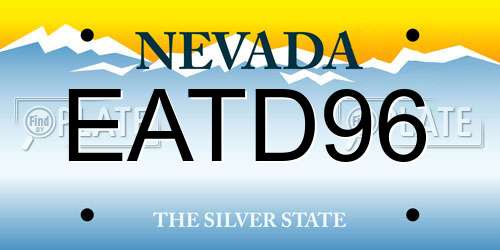 EATD96 Nevada License Plate