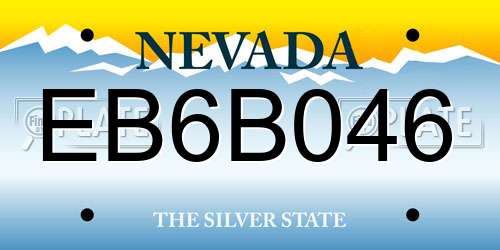 EB6B046 Nevada License Plate
